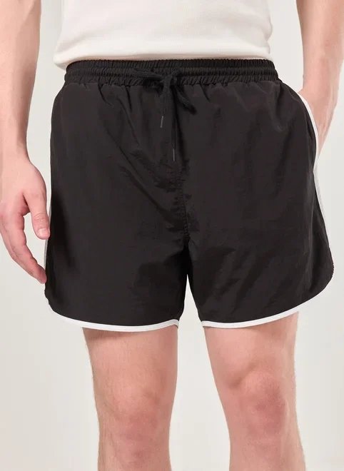 bermuda de banho preta listra bermuda de banho preta listra