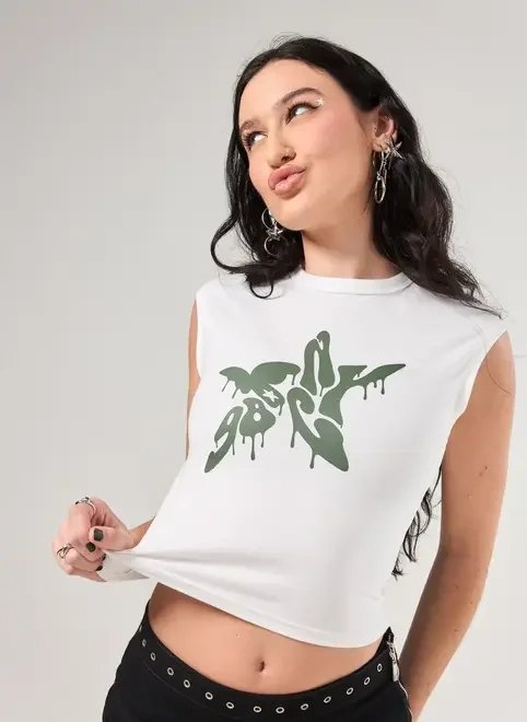 mini tee off-white estrela mini tee off-white estrela