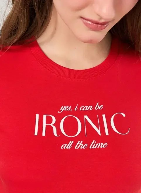 mini tee vermelha ironic mini tee vermelha ironic