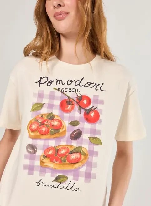 camiseta off-white pomodori camiseta off-white pomodori