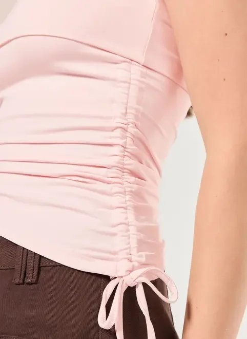 blusa poliamida ombro único blusa poliamida ombro único