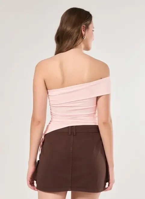 blusa poliamida ombro único blusa poliamida ombro único