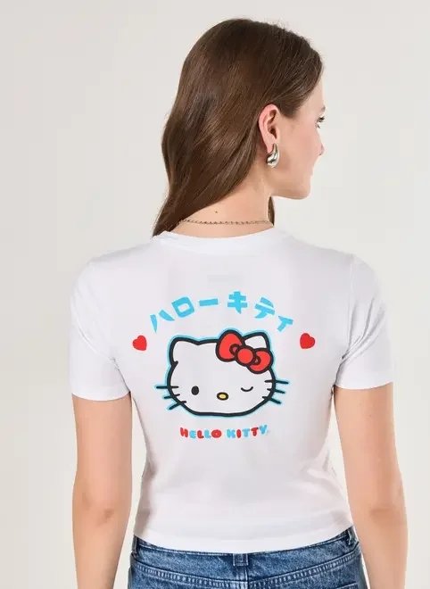 blusa off-white hello kitty blusa off-white hello kitty