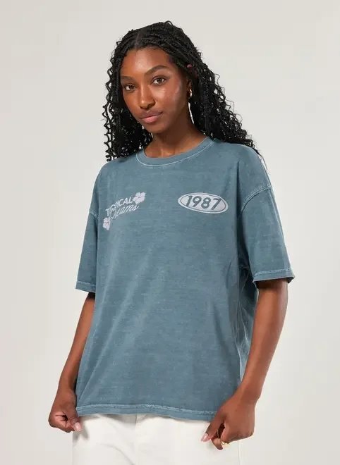 camiseta box azul hibisco camiseta box azul hibisco