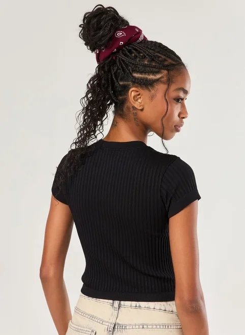 cropped seamless half zíper cropped seamless half zíper