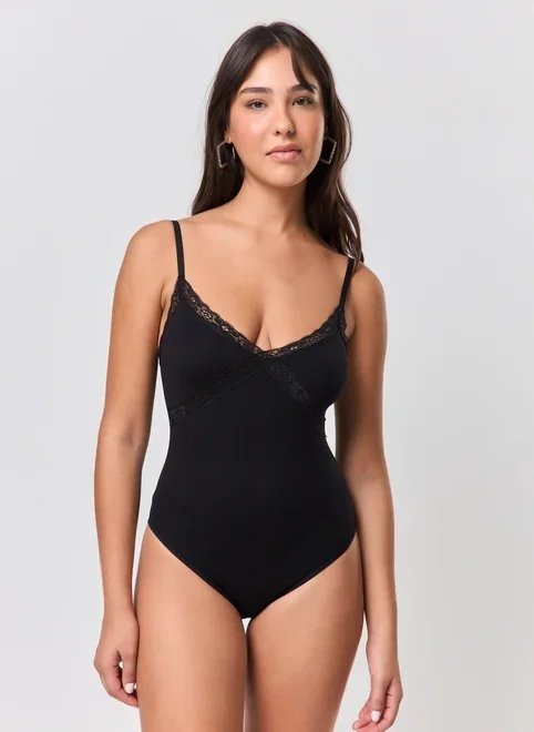 body canelado poliamida e renda body canelado poliamida e renda