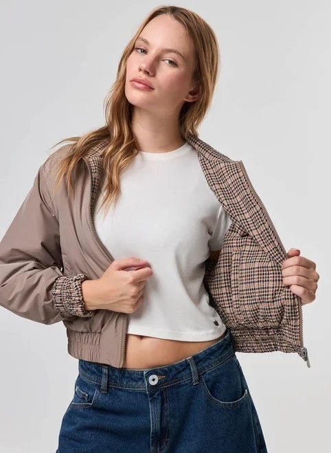 jaqueta dupla face microfibra quadriculado jaqueta dupla face microfibra quadriculado