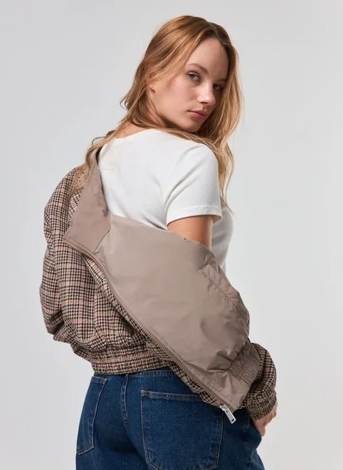 jaqueta dupla face microfibra quadriculado jaqueta dupla face microfibra quadriculado