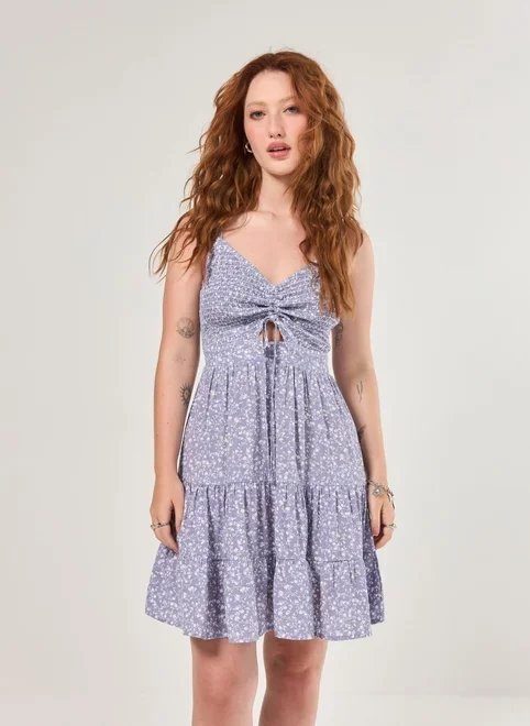 vestido romântico estampa azul vestido romântico estampa azul