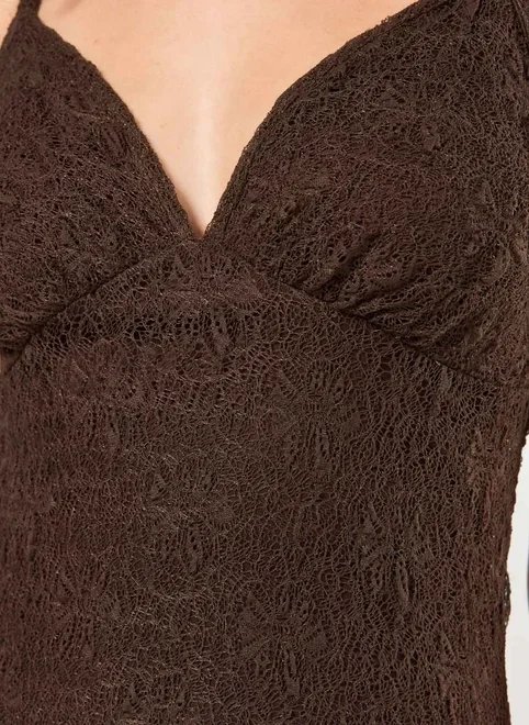 vestido longo renda marrom vestido longo renda marrom