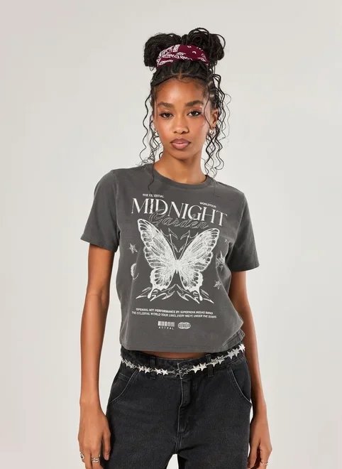 camiseta estonada borboleta camiseta estonada borboleta