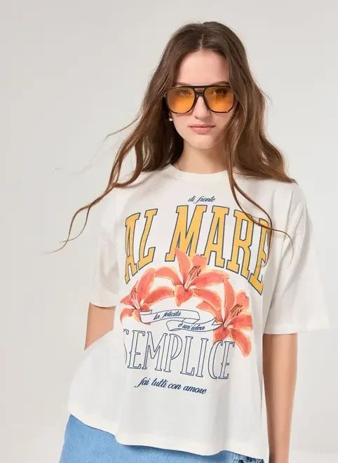 camiseta box off-white flor al mare camiseta box off-white flor al mare