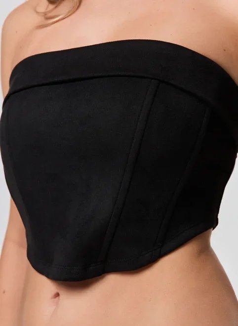 corselet cropped dobra suede corselet cropped dobra suede