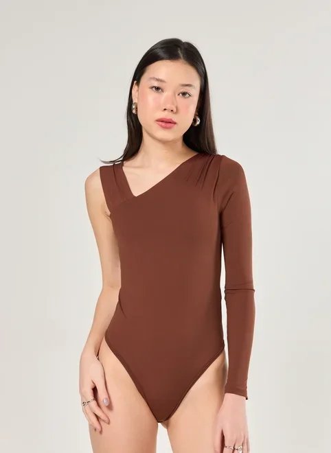 body poliamida manga longa assimétrica body poliamida manga longa assimétrica