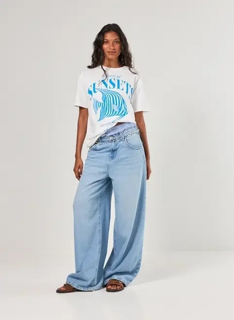 camiseta oversized off-white peixe camiseta oversized off-white peixe