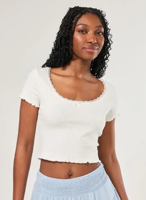 cropped off-white canelada renda cropped off-white canelada renda