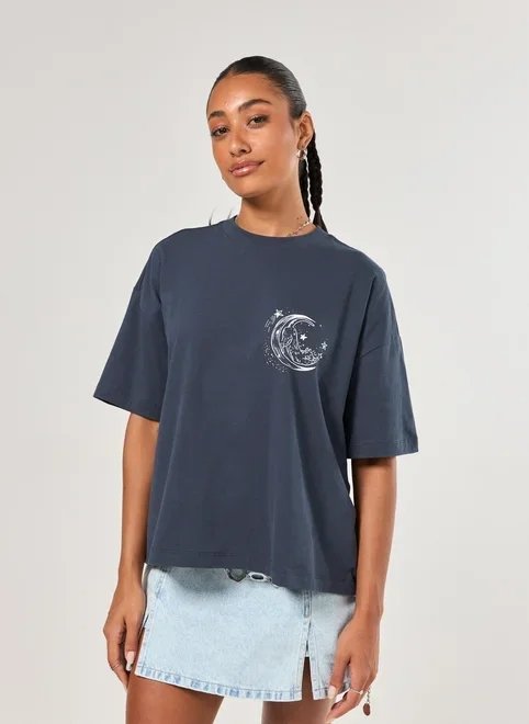 camiseta box marinho gatinho e lua camiseta box marinho gatinho e lua