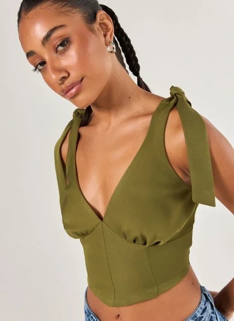 cropped corselet alfaiatado laços cropped corselet alfaiatado laços