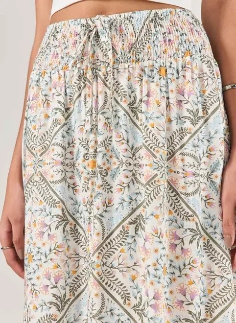 saia midi off-white estampa mística saia midi off-white estampa mística