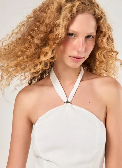 vestido curto linho off-white aviamento vestido curto linho off-white aviamento