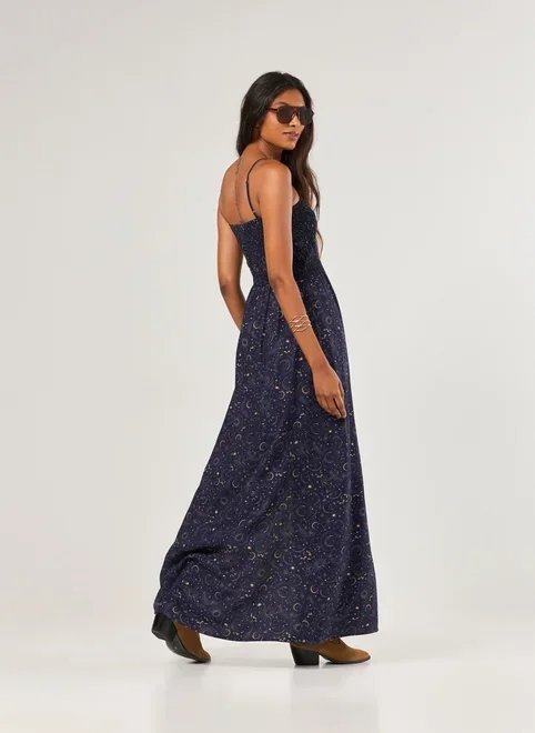 vestido longo marinho lastex vestido longo marinho lastex