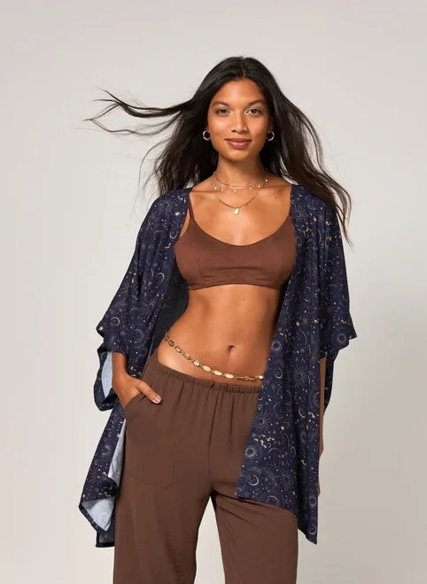 kimono marinho estampa mística kimono marinho estampa mística