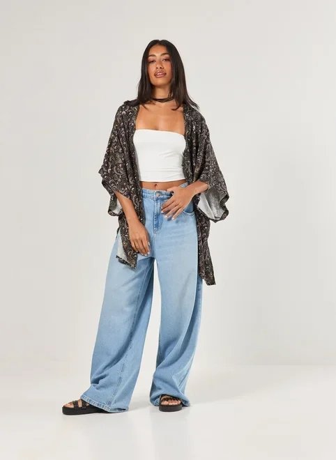 kimono preto estampa paisley kimono preto estampa paisley