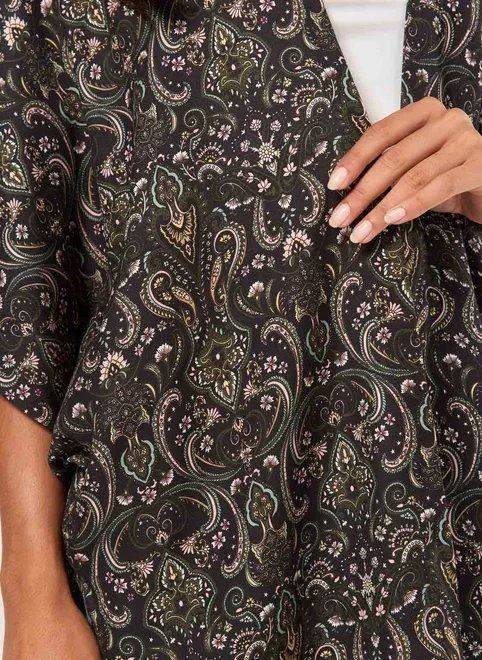 kimono preto estampa paisley kimono preto estampa paisley