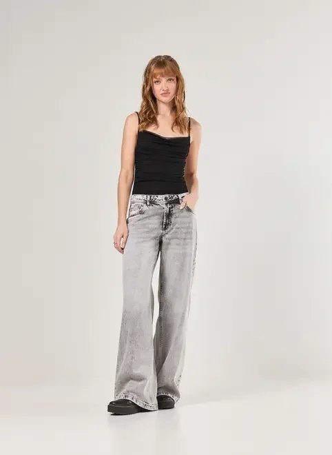 calça jeans boy cintura baixa cinza calça jeans boy cintura baixa cinza