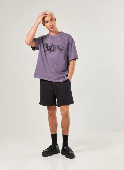 bermuda moletinho preta costuras marcantes bermuda moletinho preta costuras marcantes