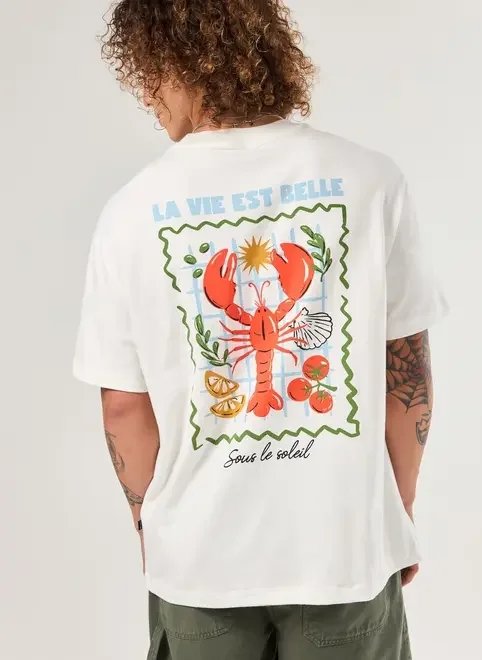 camiseta relaxed off-white lobster camiseta relaxed off-white lobster