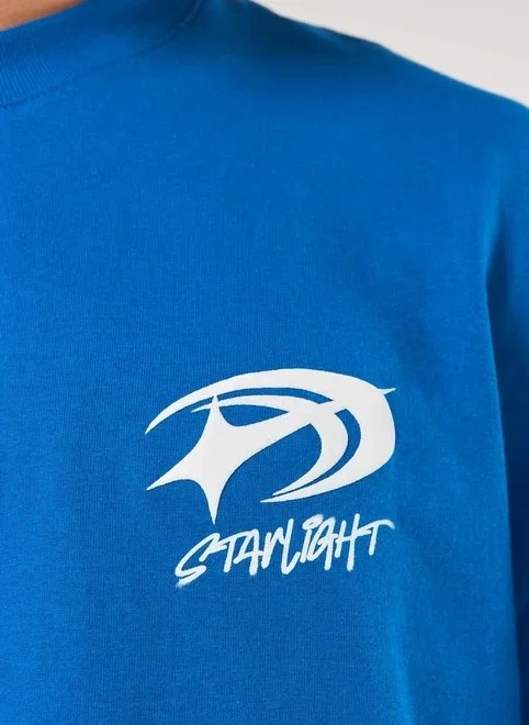 camiseta oversized azul malhão relevo camiseta oversized azul malhão relevo