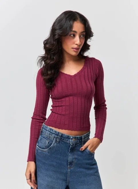 blusa manga longa retilínea decote v blusa manga longa retilínea decote v