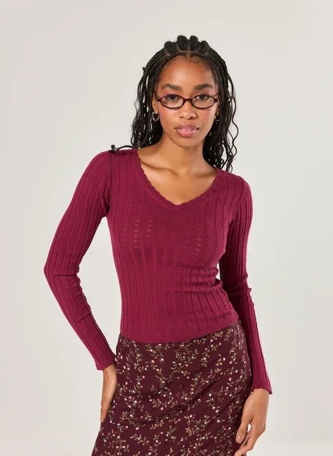 blusa manga longa retilínea decote v blusa manga longa retilínea decote v