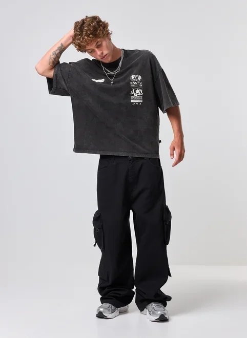 camiseta oversized cropped malhão marmorizada camiseta oversized cropped malhão marmorizada