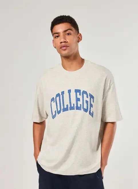 camiseta box cinza college camiseta box cinza college