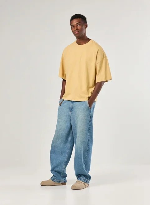 camiseta oversized cropped amarela camiseta oversized cropped amarela