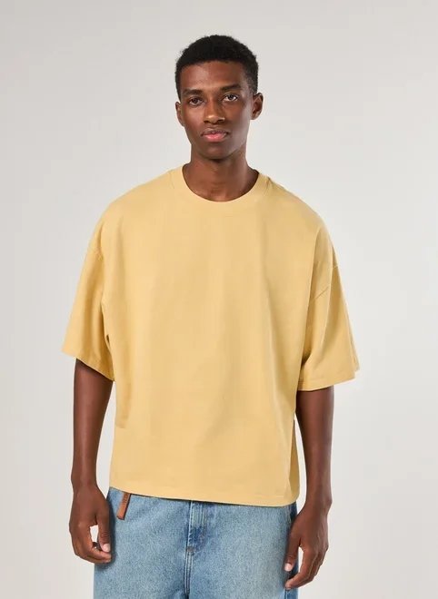 camiseta oversized cropped amarela camiseta oversized cropped amarela