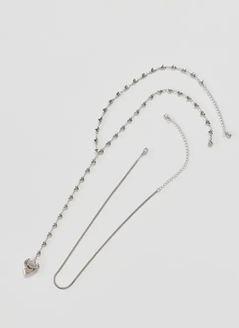 conjunto 2 colares prateados relicário conjunto 2 colares prateados relicário