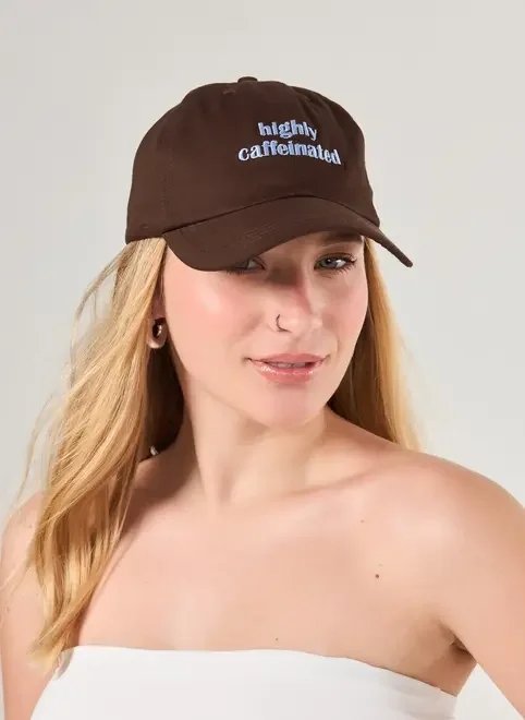 boné marrom highly caffeinated boné marrom highly caffeinated