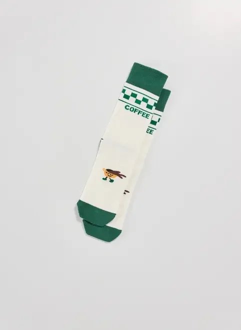 meia off-white e verde coffee meia off-white e verde coffee