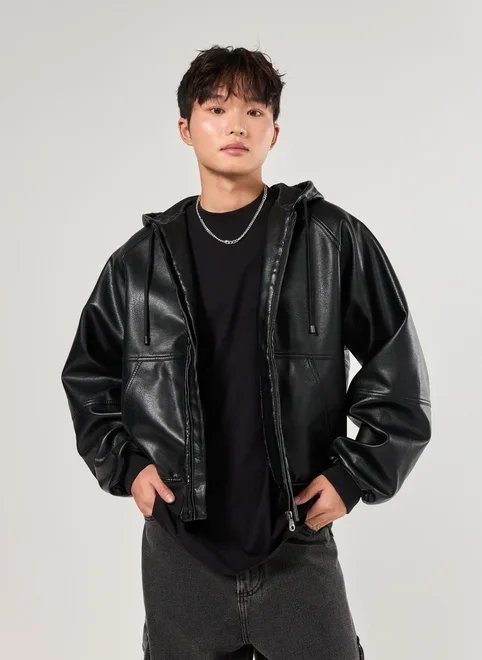 jaqueta box poliuretano capuz jaqueta box poliuretano capuz