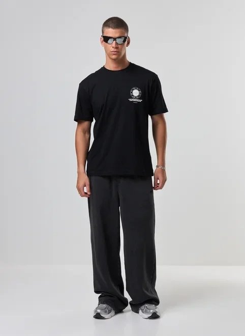 calça moletom reta oversized marmorizada calça moletom reta oversized marmorizada