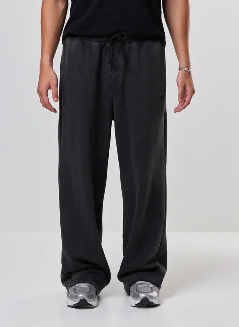 calça moletom reta oversized marmorizada calça moletom reta oversized marmorizada