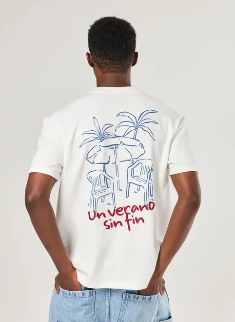 camiseta comfort atoalhada off-white verano camiseta comfort atoalhada off-white verano