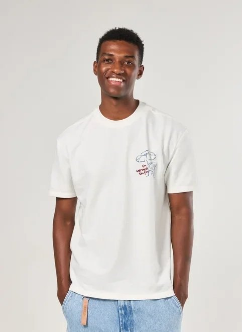 camiseta comfort atoalhada off-white verano camiseta comfort atoalhada off-white verano