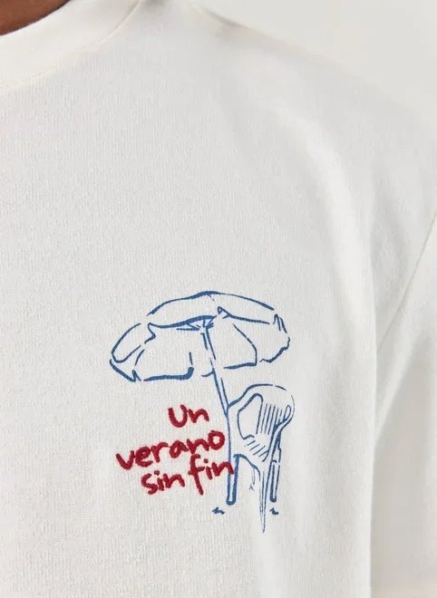 camiseta comfort atoalhada off-white verano camiseta comfort atoalhada off-white verano