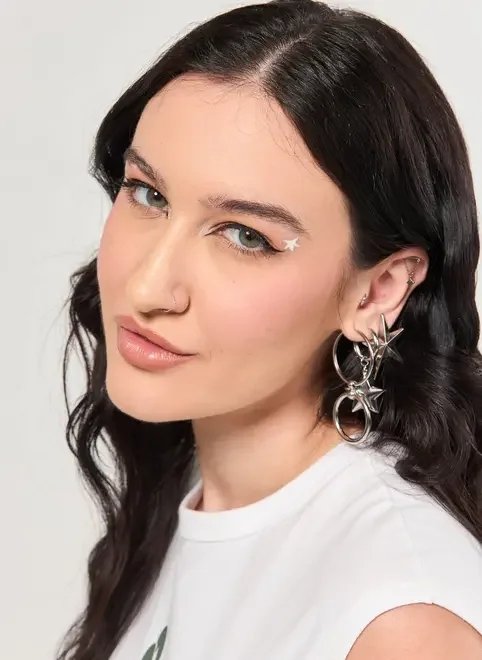 conjunto 3 brincos prateados estrelas conjunto 3 brincos prateados estrelas