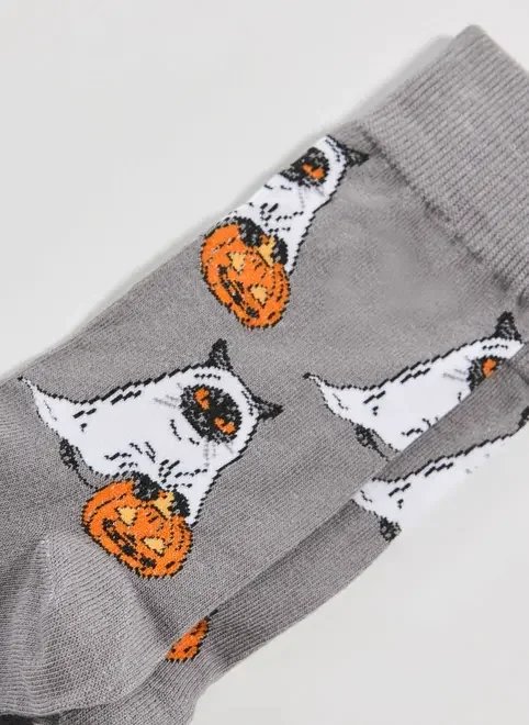 meia cinza gato fantasma meia cinza gato fantasma