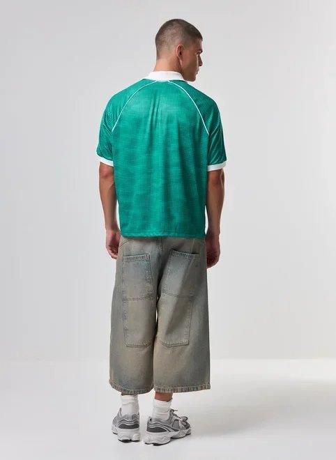 camiseta oversized polo verde esportiva camiseta oversized polo verde esportiva